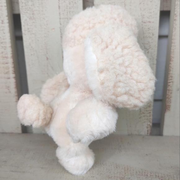 Vintage 1985 Marchon Cream Plush Poodle Puppy 9" Soft Toy Blue Eyes Floppy Ears - Picture 11 of 12